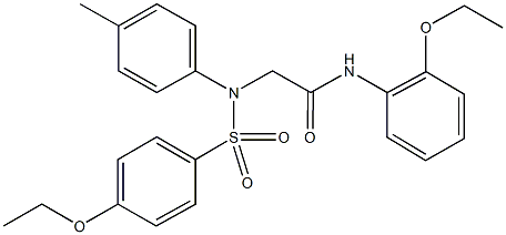 N-(2-ethoxyphenyl)-2-{[(4-ethoxyphenyl)sulfonyl]-4-methylanilino}acetamide Struktur