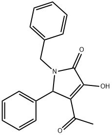 4-acetyl-1-benzyl-3-hydroxy-5-phenyl-1,5-dihydro-2H-pyrrol-2-one Struktur