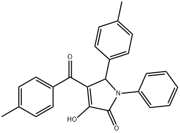 3-hydroxy-4-(4-methylbenzoyl)-5-(4-methylphenyl)-1-phenyl-1,5-dihydro-2H-pyrrol-2-one Struktur