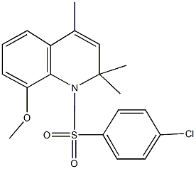 1-[(4-chlorophenyl)sulfonyl]-2,2,4-trimethyl-1,2-dihydro-8-quinolinyl methyl ether Struktur