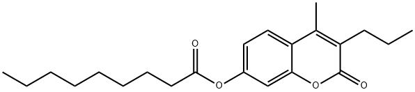 4-methyl-2-oxo-3-propyl-2H-chromen-7-yl nonanoate Struktur