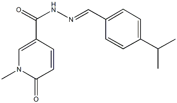 N'-(4-isopropylbenzylidene)-1-methyl-6-oxo-1,6-dihydro-3-pyridinecarbohydrazide Struktur