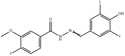 N'-(4-hydroxy-3,5-diiodobenzylidene)-4-iodo-3-methoxybenzohydrazide Struktur