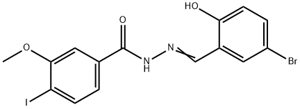 N'-(5-bromo-2-hydroxybenzylidene)-4-iodo-3-methoxybenzohydrazide Struktur