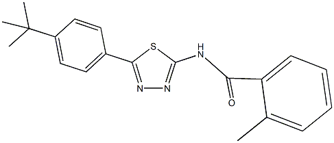 N-[5-(4-tert-butylphenyl)-1,3,4-thiadiazol-2-yl]-2-methylbenzamide Struktur