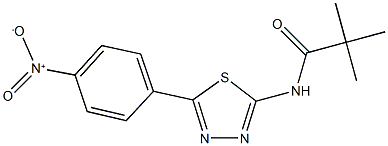 N-(5-{4-nitrophenyl}-1,3,4-thiadiazol-2-yl)-2,2-dimethylpropanamide Struktur