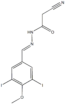 2-cyano-N'-(3,5-diiodo-4-methoxybenzylidene)acetohydrazide Struktur