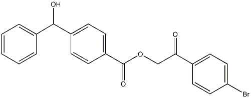 2-(4-bromophenyl)-2-oxoethyl 4-[hydroxy(phenyl)methyl]benzoate Struktur