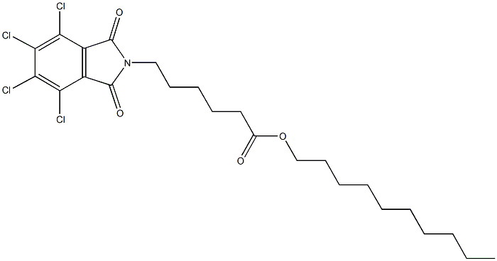 decyl 6-(4,5,6,7-tetrachloro-1,3-dioxo-1,3-dihydro-2H-isoindol-2-yl)hexanoate Struktur