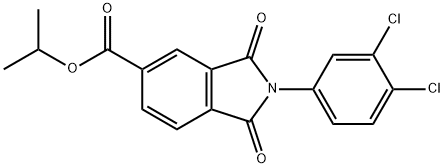 isopropyl 2-(3,4-dichlorophenyl)-1,3-dioxo-5-isoindolinecarboxylate Struktur