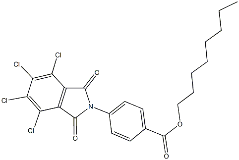 octyl 4-(4,5,6,7-tetrachloro-1,3-dioxo-1,3-dihydro-2H-isoindol-2-yl)benzoate Struktur