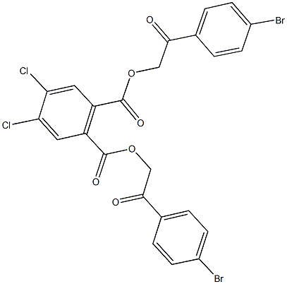 bis[2-(4-bromophenyl)-2-oxoethyl] 4,5-dichlorophthalate Struktur