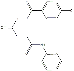 2-(4-chlorophenyl)-2-oxoethyl 4-anilino-4-oxobutanoate Struktur