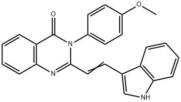 2-[2-(1H-indol-3-yl)vinyl]-3-(4-methoxyphenyl)-4(3H)-quinazolinone Struktur