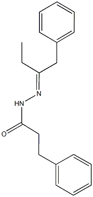 N'-(1-benzylpropylidene)-3-phenylpropanohydrazide Struktur