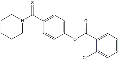 4-(1-piperidinylcarbothioyl)phenyl 2-chlorobenzoate Struktur