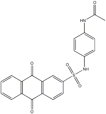 N-(4-{[(9,10-dioxo-9,10-dihydro-2-anthracenyl)sulfonyl]amino}phenyl)acetamide Struktur