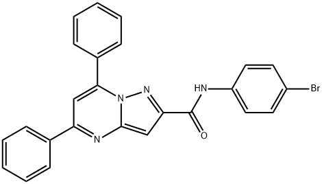 N-(4-bromophenyl)-5,7-diphenylpyrazolo[1,5-a]pyrimidine-2-carboxamide Struktur