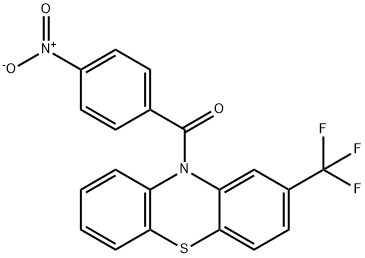 10-{4-nitrobenzoyl}-2-(trifluoromethyl)-10H-phenothiazine Struktur