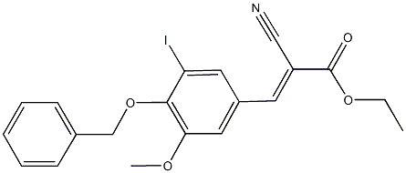 ethyl 3-[4-(benzyloxy)-3-iodo-5-methoxyphenyl]-2-cyanoacrylate Struktur