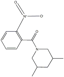 1-{2-nitrobenzoyl}-3,5-dimethylpiperidine Struktur