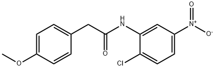 N-{2-chloro-5-nitrophenyl}-2-(4-methoxyphenyl)acetamide Struktur