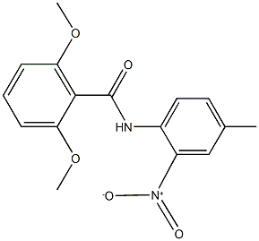 N-{2-nitro-4-methylphenyl}-2,6-dimethoxybenzamide Struktur