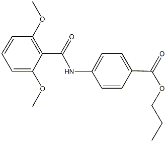 propyl 4-[(2,6-dimethoxybenzoyl)amino]benzoate Struktur