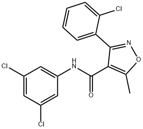 3-(2-chlorophenyl)-N-(3,5-dichlorophenyl)-5-methyl-4-isoxazolecarboxamide Struktur