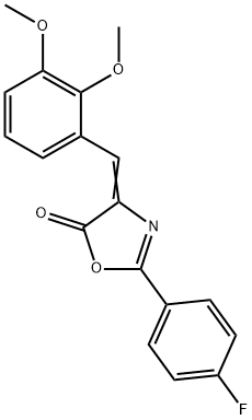 4-(2,3-dimethoxybenzylidene)-2-(4-fluorophenyl)-1,3-oxazol-5(4H)-one Struktur