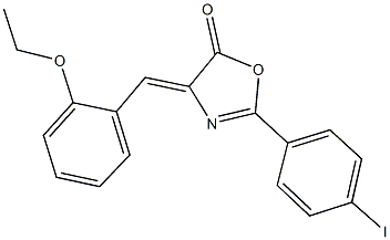 4-(2-ethoxybenzylidene)-2-(4-iodophenyl)-1,3-oxazol-5(4H)-one Struktur