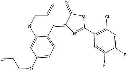 4-[2,4-bis(allyloxy)benzylidene]-2-(2-chloro-4,5-difluorophenyl)-1,3-oxazol-5(4H)-one Struktur