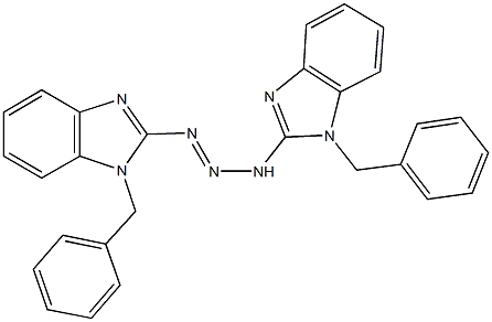 1-benzyl-2-[3-(1-benzyl-1H-benzimidazol-2-yl)-1-triazenyl]-1H-benzimidazole Struktur