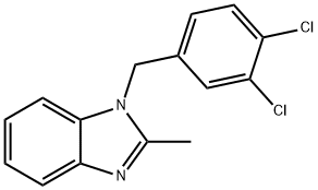 1-(3,4-dichlorobenzyl)-2-methyl-1H-benzimidazole Struktur