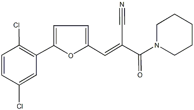 3-[5-(2,5-dichlorophenyl)-2-furyl]-2-(1-piperidinylcarbonyl)acrylonitrile Struktur