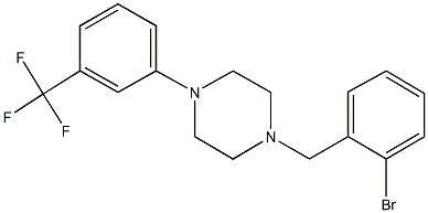 1-(2-bromobenzyl)-4-[3-(trifluoromethyl)phenyl]piperazine Struktur