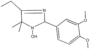 2-[3,4-bis(methyloxy)phenyl]-4-ethyl-5,5-dimethyl-2,5-dihydro-1H-imidazol-1-ol Struktur