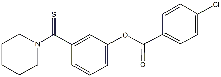 3-(1-piperidinylcarbothioyl)phenyl 4-chlorobenzoate Struktur