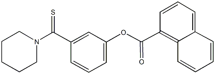 3-(1-piperidinylcarbothioyl)phenyl 1-naphthoate Struktur