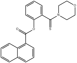 2-(4-morpholinylcarbothioyl)phenyl 1-naphthoate Struktur