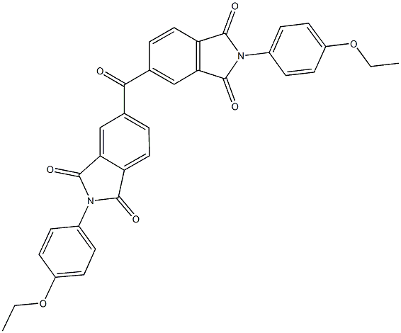 2-(4-ethoxyphenyl)-5-{[2-(4-ethoxyphenyl)-1,3-dioxo-2,3-dihydro-1H-isoindol-5-yl]carbonyl}-1H-isoindole-1,3(2H)-dione Struktur