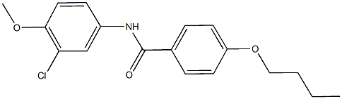 4-butoxy-N-(3-chloro-4-methoxyphenyl)benzamide Struktur