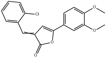 3-(2-chlorobenzylidene)-5-(3,4-dimethoxyphenyl)-2(3H)-furanone Struktur