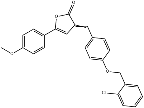 3-{4-[(2-chlorobenzyl)oxy]benzylidene}-5-(4-methoxyphenyl)-2(3H)-furanone Struktur