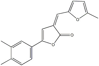 5-(3,4-dimethylphenyl)-3-[(5-methyl-2-furyl)methylene]-2(3H)-furanone Struktur