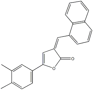 5-(3,4-dimethylphenyl)-3-(1-naphthylmethylene)-2(3H)-furanone Struktur