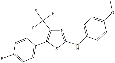 5-(4-fluorophenyl)-N-(4-methoxyphenyl)-4-(trifluoromethyl)-1,3-thiazol-2-amine Struktur