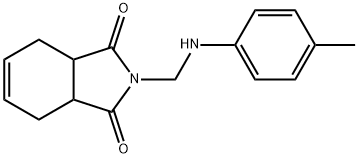 2-{[(4-methylphenyl)amino]methyl}-3a,4,7,7a-tetrahydro-1H-isoindole-1,3(2H)-dione Struktur