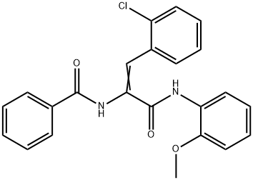 N-{2-(2-chlorophenyl)-1-[(2-methoxyanilino)carbonyl]vinyl}benzamide Struktur