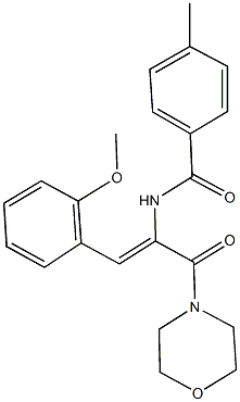 N-[2-(2-methoxyphenyl)-1-(4-morpholinylcarbonyl)vinyl]-4-methylbenzamide Struktur